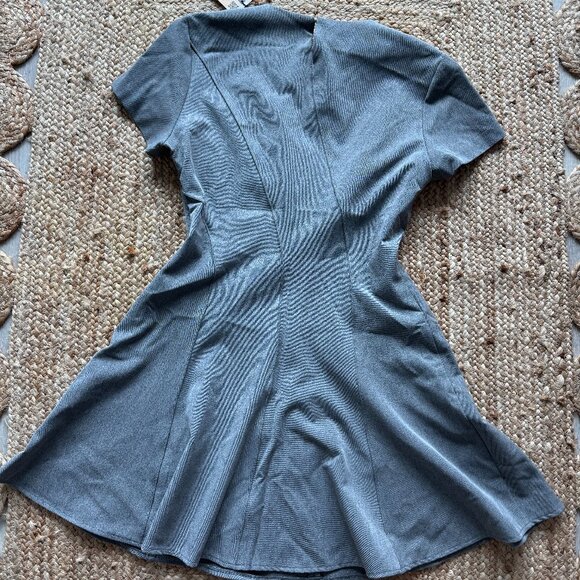 ZARA Gray Draped Midi Dress – Size XL – New With Tags (2121/023/811) 🩶 - Picture 8 of 16